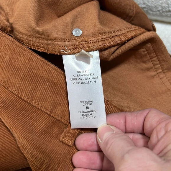 Cotelac Rust Corduroy Pants Size 1/M - Picture 9 of 10